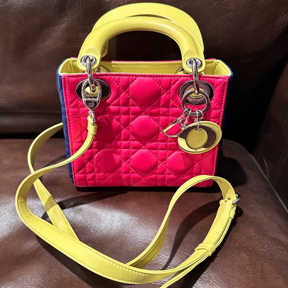 Tricolor Christian Dior Lady Dior MINI